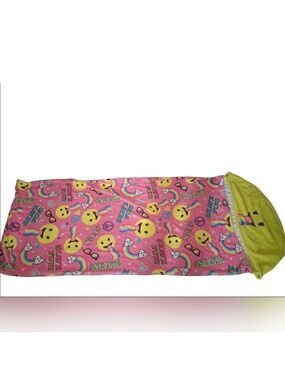 TWEEN GIRL JUSTICE Sleep sack fleece selfie emojis hooded slip in slumber party
